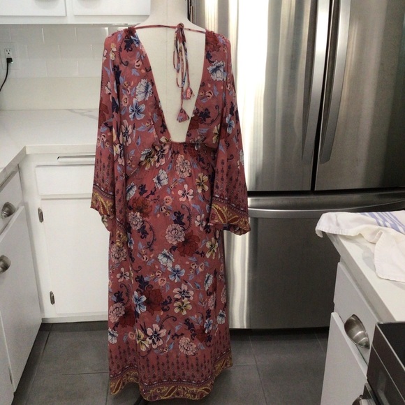 MISA Los Angeles Bardot floral maxi Dress XS - Picture 9 of 11